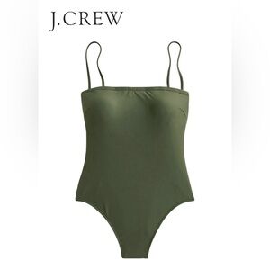J. Crew NWT Squareneck One Piece Swimsuit Size 20 Cypress Green